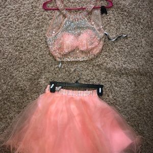 Two piece homecoming dress